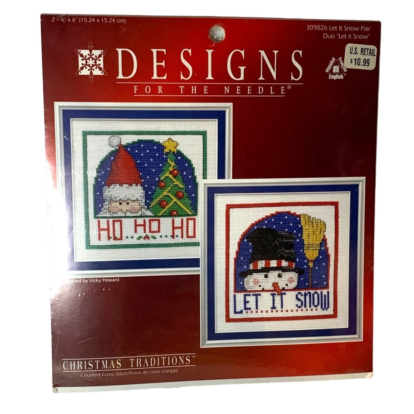 Designs for the Needle Let it snow pair Duo cunted cross stitch kit 309826