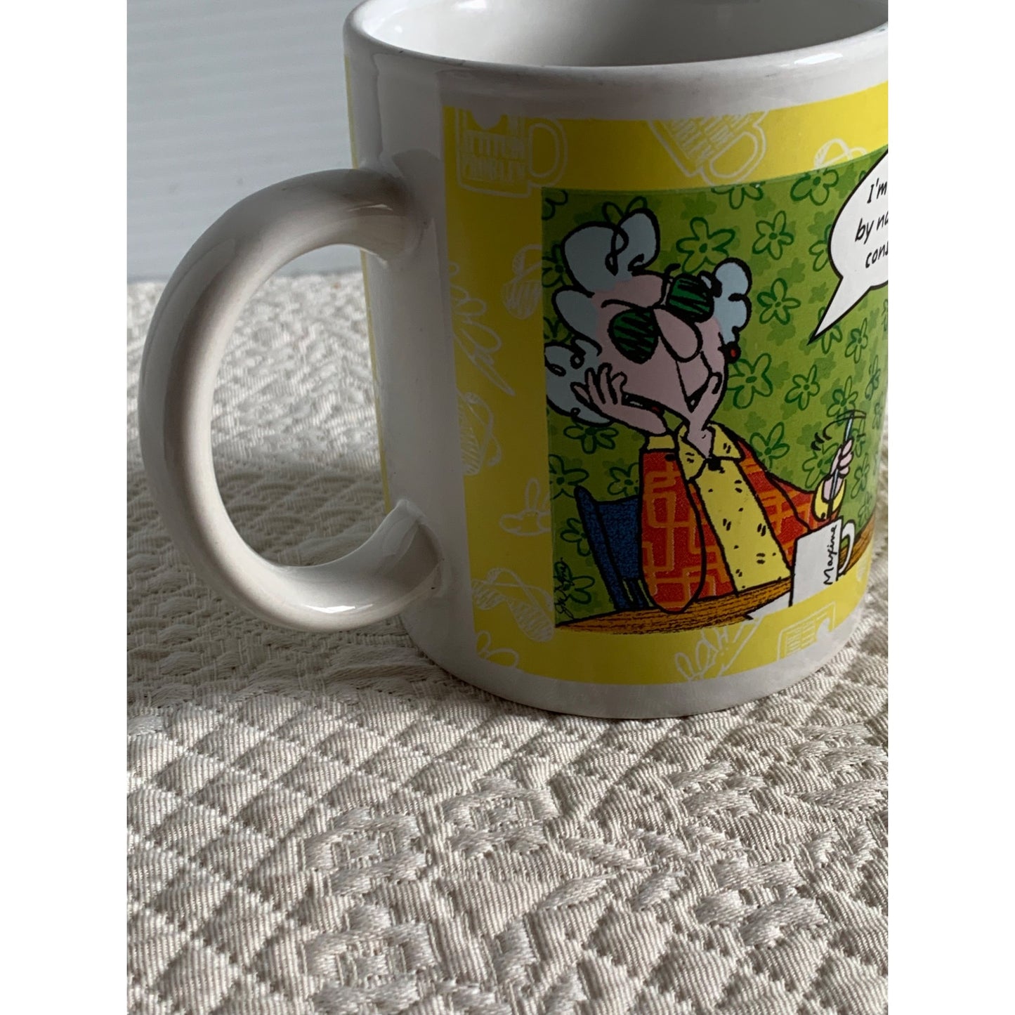 Hallmark Maxine I'm not grouchy Breakfast in bed Humor coffee tea mug