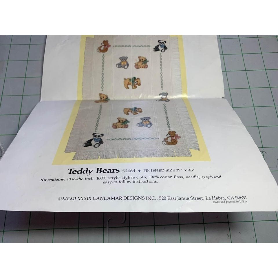 Something Special Teddy Bears Baby Afghan Counted Cross Stitch 18 count