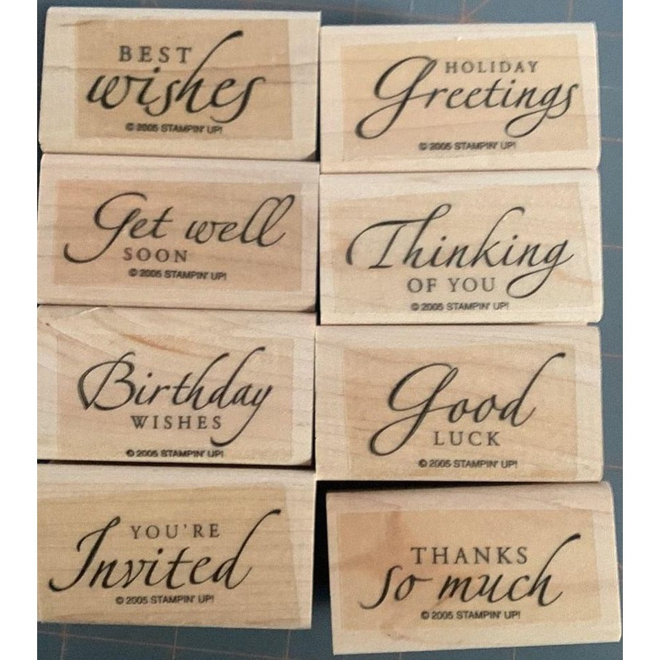 Stampin up sincere salutations rubber stamp set