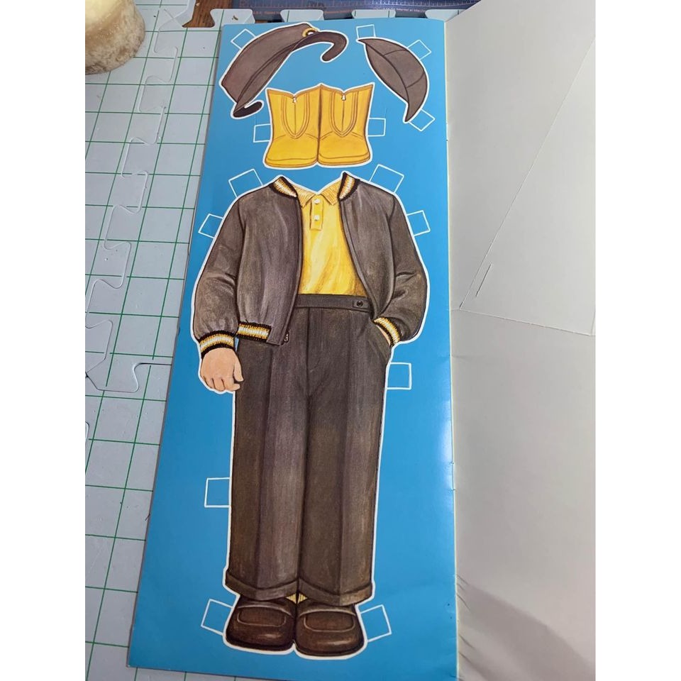 Vintage Big Stand Up School Boy Paper Doll by Queen Holden 15”