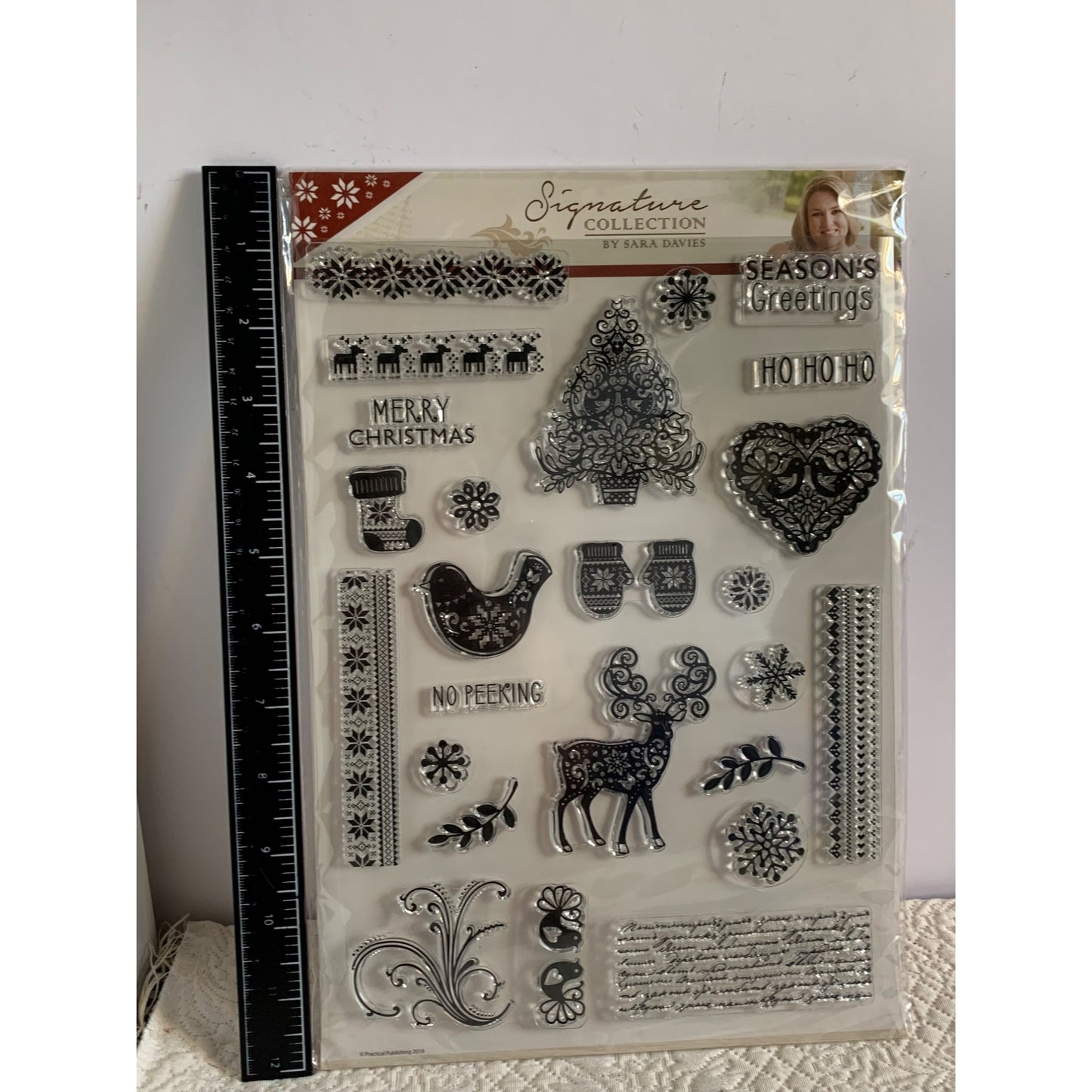 Christmas Signature Collection Clear Cling Stamps Crafters Companion Set - New