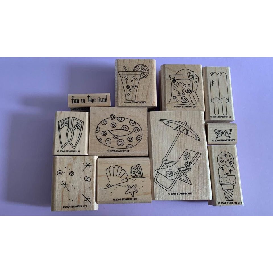 Stampin Up Sparkling Summer Rubber Stamp Set