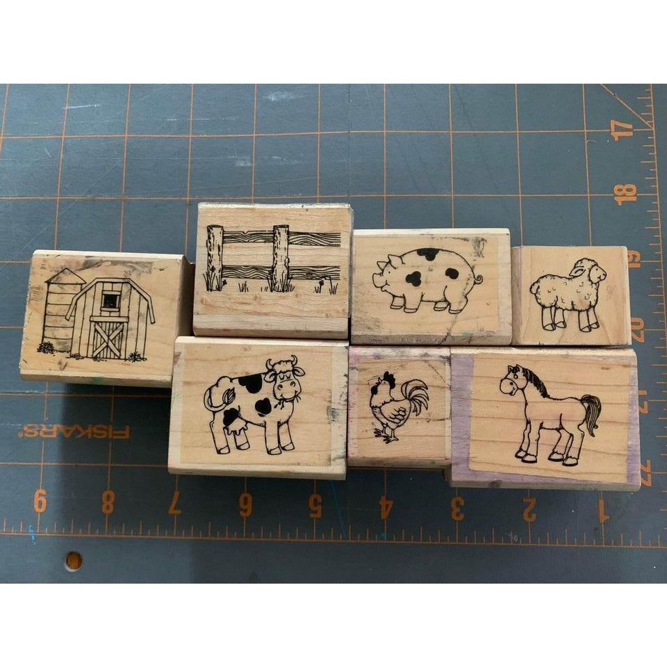 Stampin Up Farm Fun Rubber Stamp Set