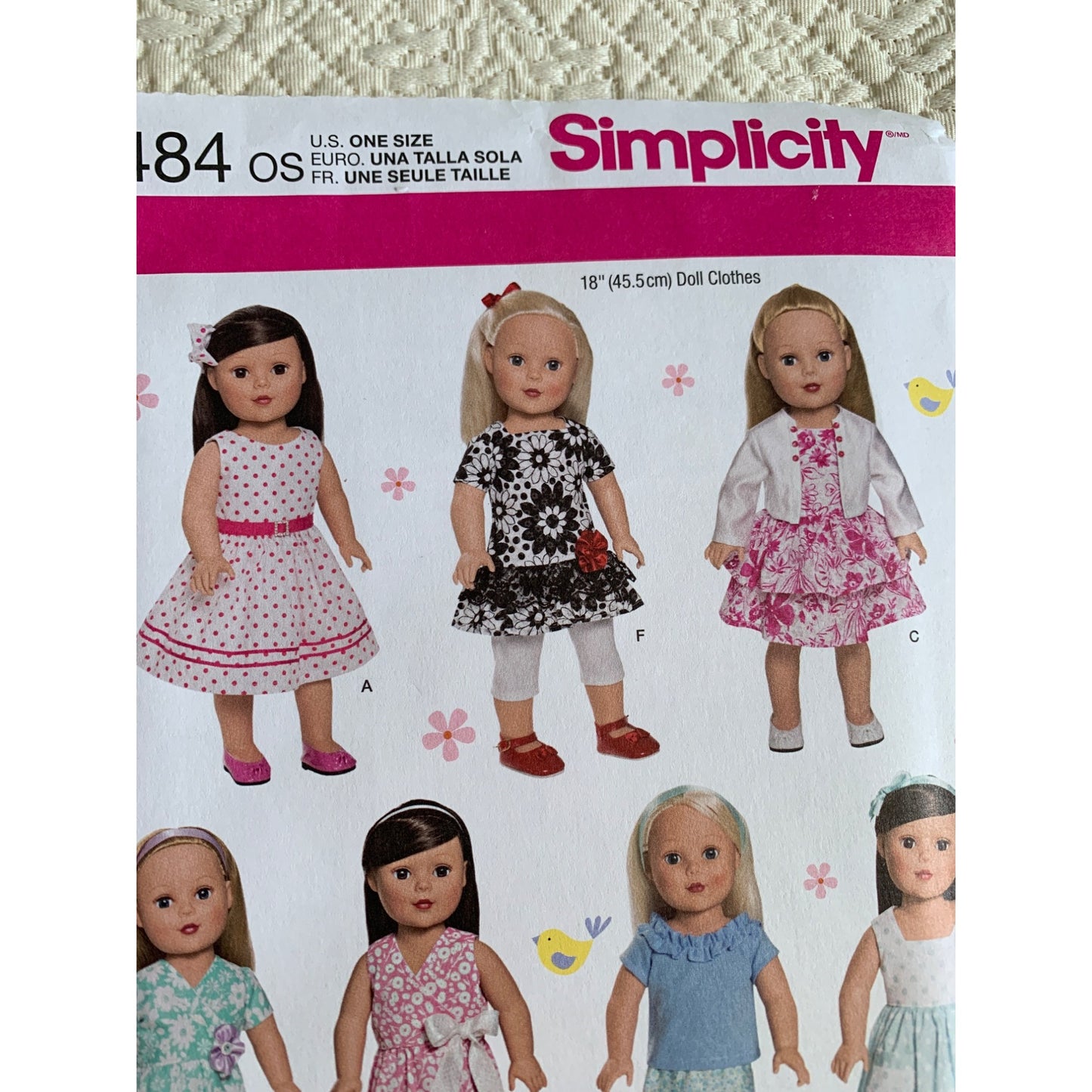 Simplicity 18 inch Doll Dress Clothes pattern 1484 - uncut