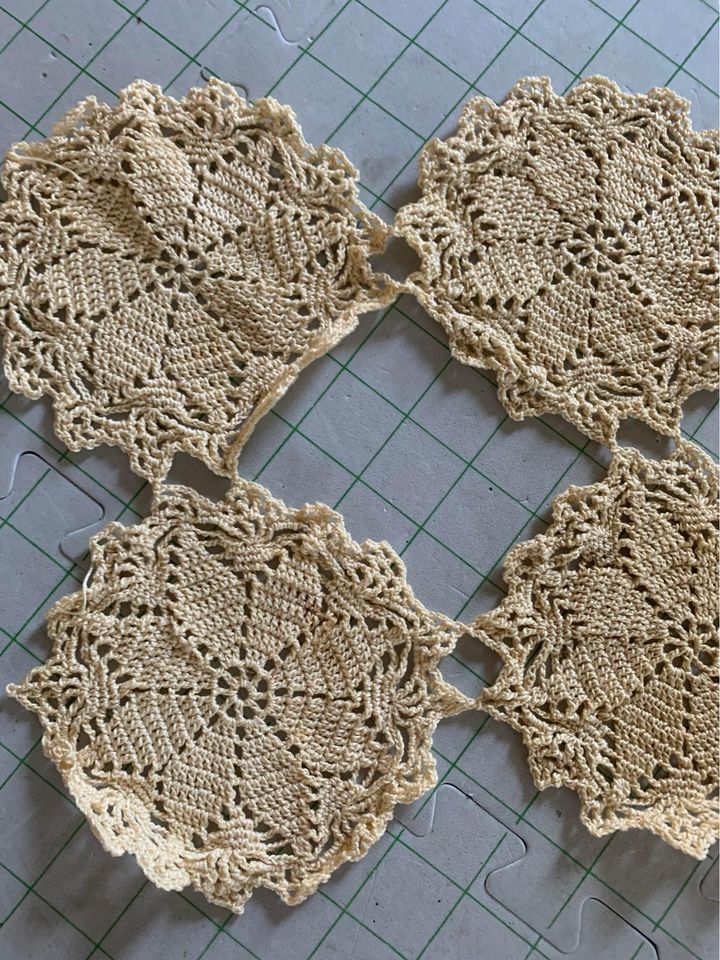 Vintage Hand Crocheted Doily #33a