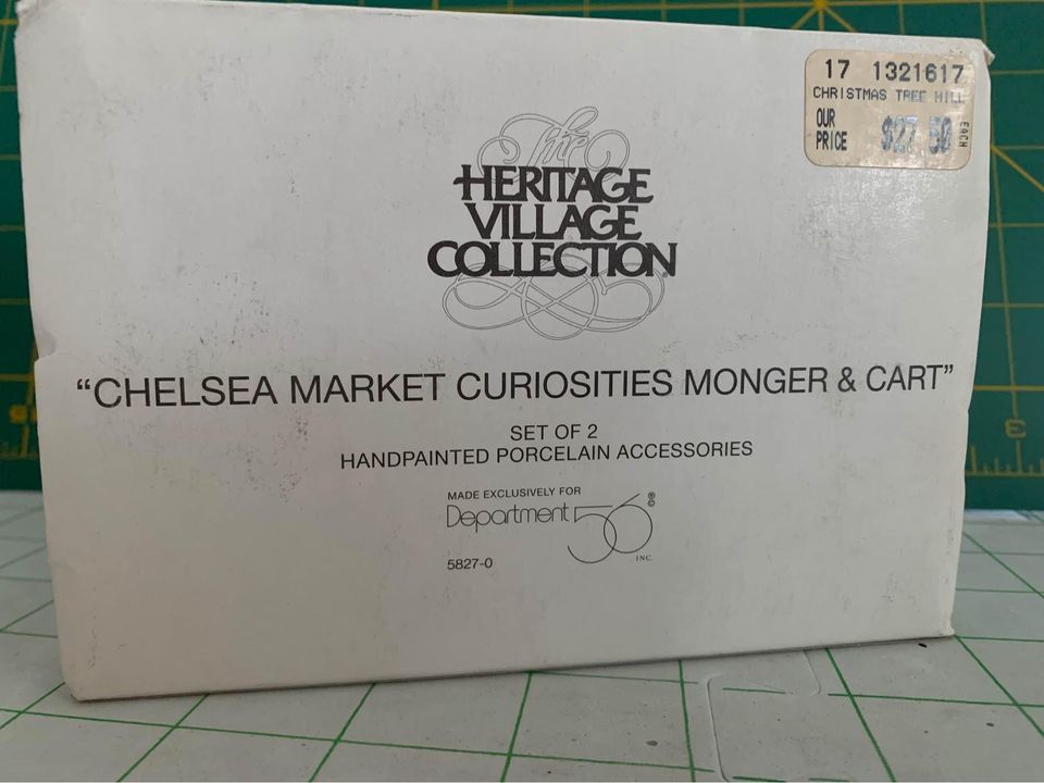 Department 56 Chelsea market curiosities Monger and cart