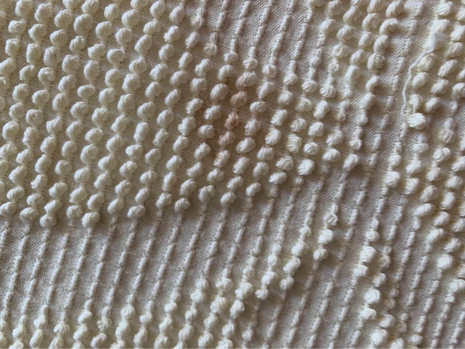 Vintage Yellow Hobnail bedspread 95” x 109”