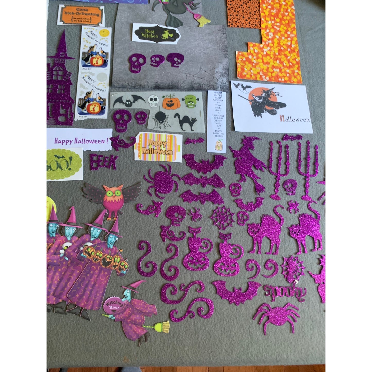 Deluxe Halloween Craft Kit With Glitter Stickers Paper Cutouts & Cards