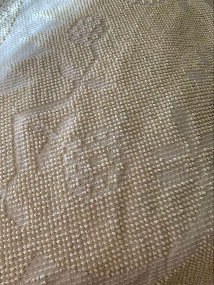 Vintage Yellow Hobnail bedspread 95” x 109”