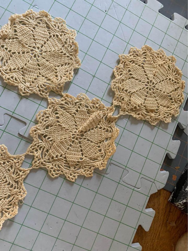 Vintage Hand Crocheted Doily #33a