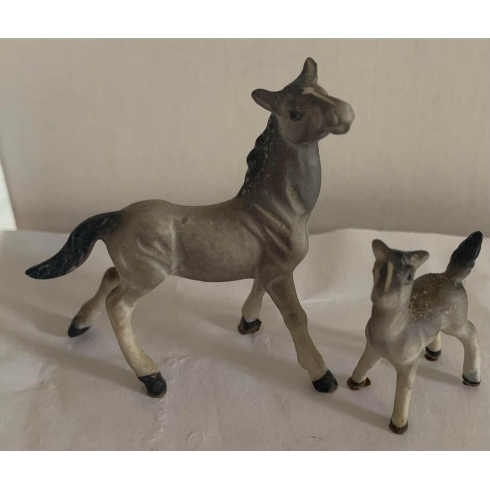 Vintage Horse and Foal Bone China Figure Set