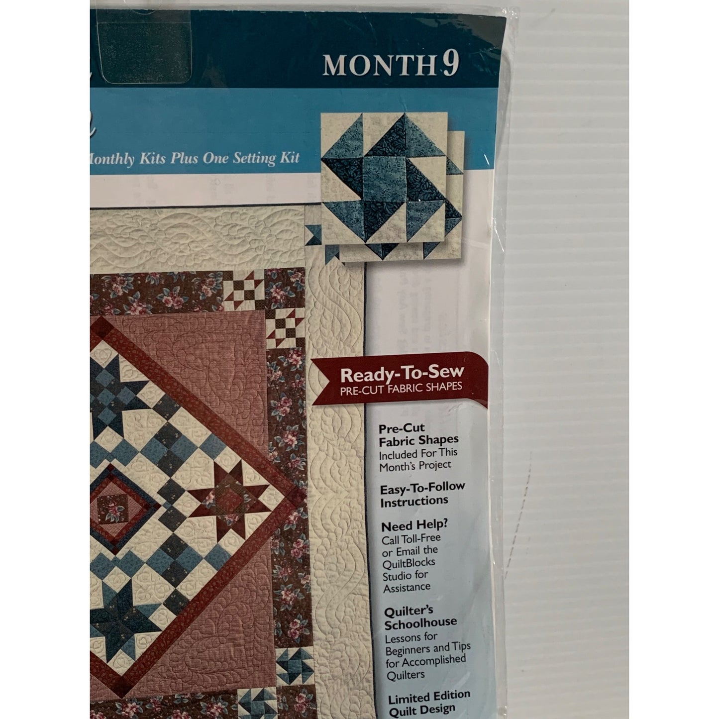 Vintage Treasures Perpetual Motion Quilt Block of the Month 9 by Joann Fabrics kit - New