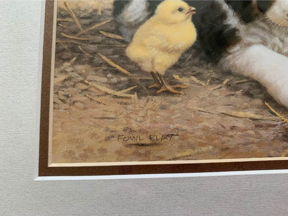 Fowl Play By Jim Lamb Framed Wall Art 12.5”x14.5”