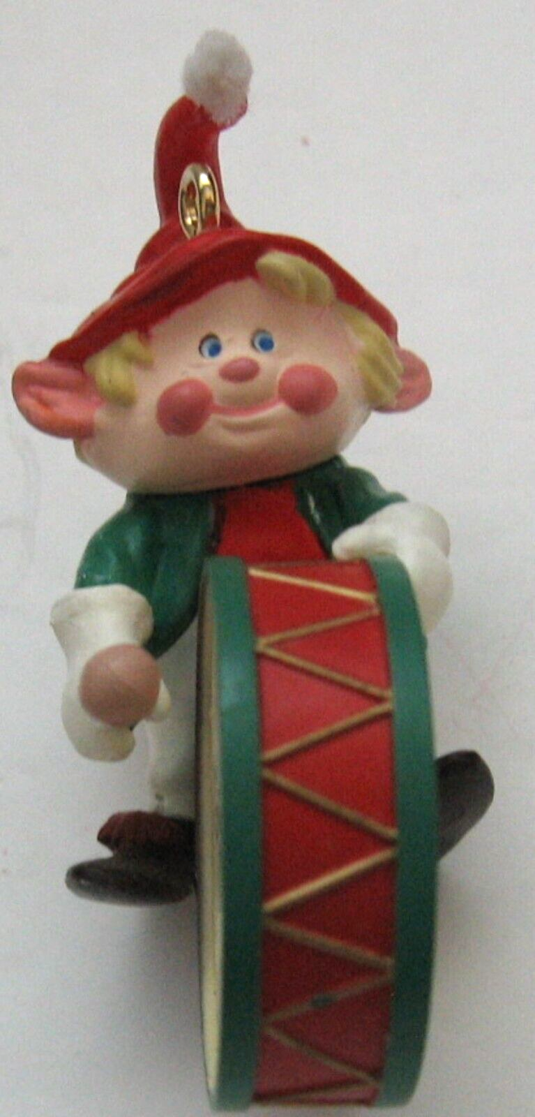 Hallmark Keepsake Hark It's Herald Elf Drum Ornament 1990