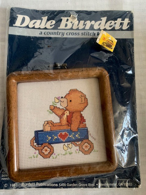 Dale Burdett Little Red Wagon counted cross stitch kit - new