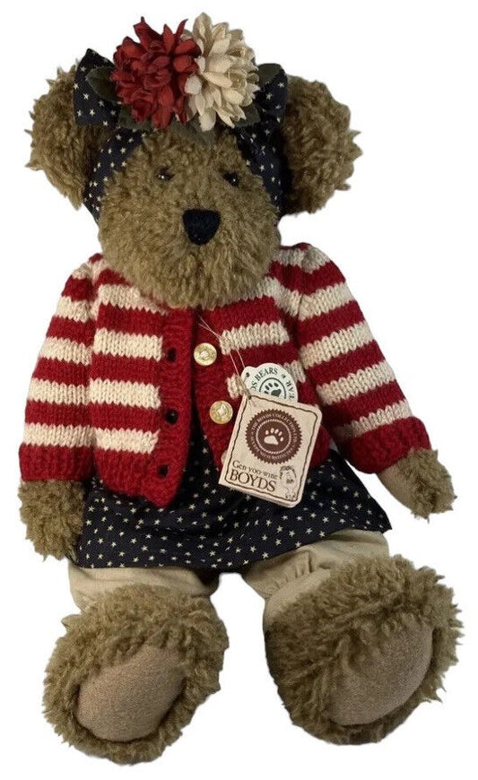 Boyds Gloria Bearsevelt Plush Bear 13 inch tall with tag