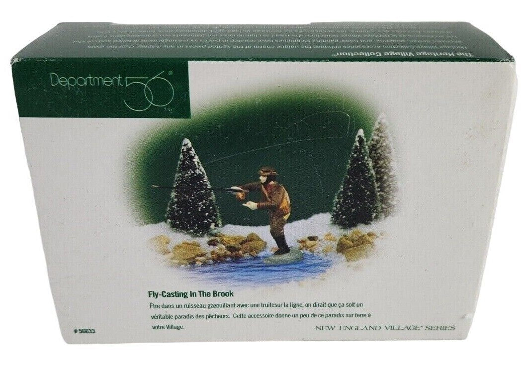 Department 56 Fly Casting in the Brook figure with box