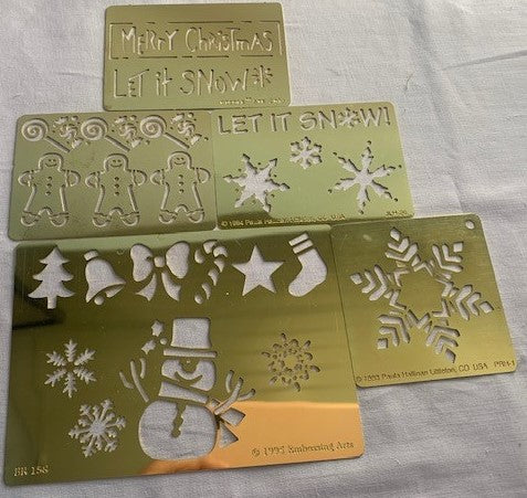 Let it Snow Christmas stencil embossing set