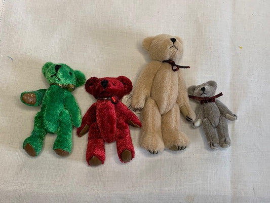 Boyds Bears miniature set of 4 jointed plush