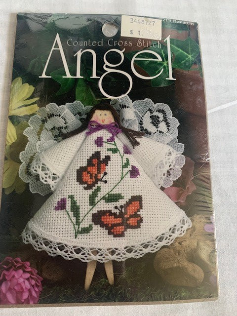 Designs for the Needle Monarchs angel ornament counted cross stitch - New