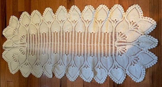 Vintage Crocheted Runner Doily #43