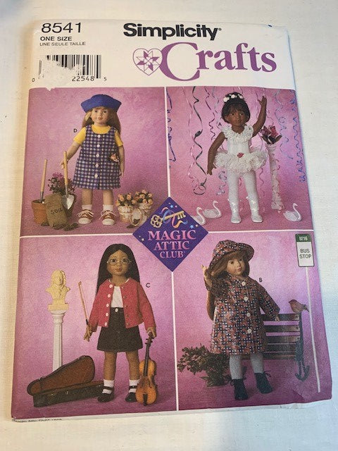 Simplicity Magic Attic Club Doll Clothes Pattern 8541 - Uncut