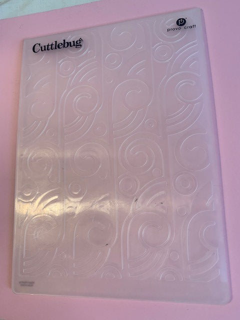 Cricut Cuttlebug Swirl Lines embossing folder