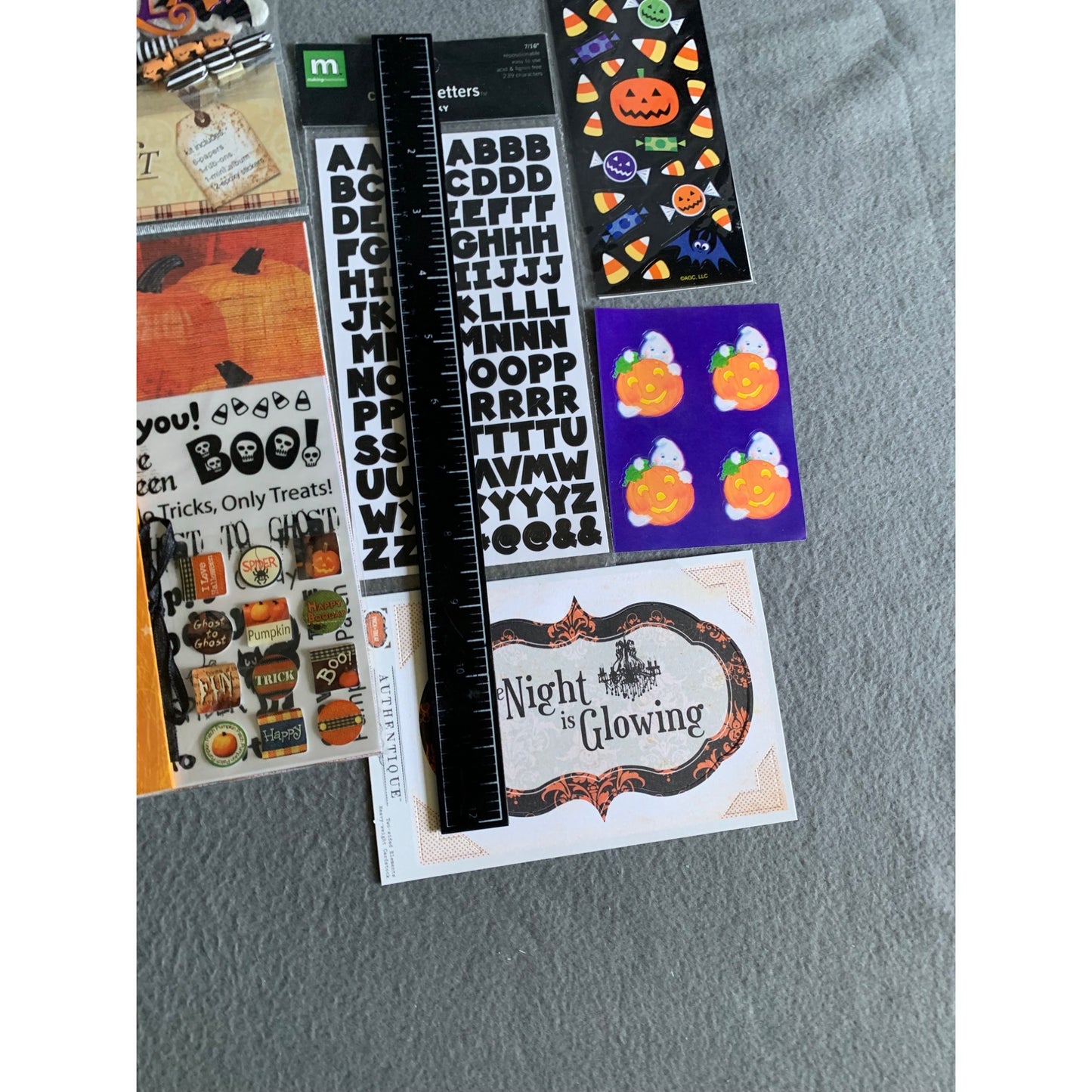 Halloween Scrapbook Kit With Stickers & Creative Letters