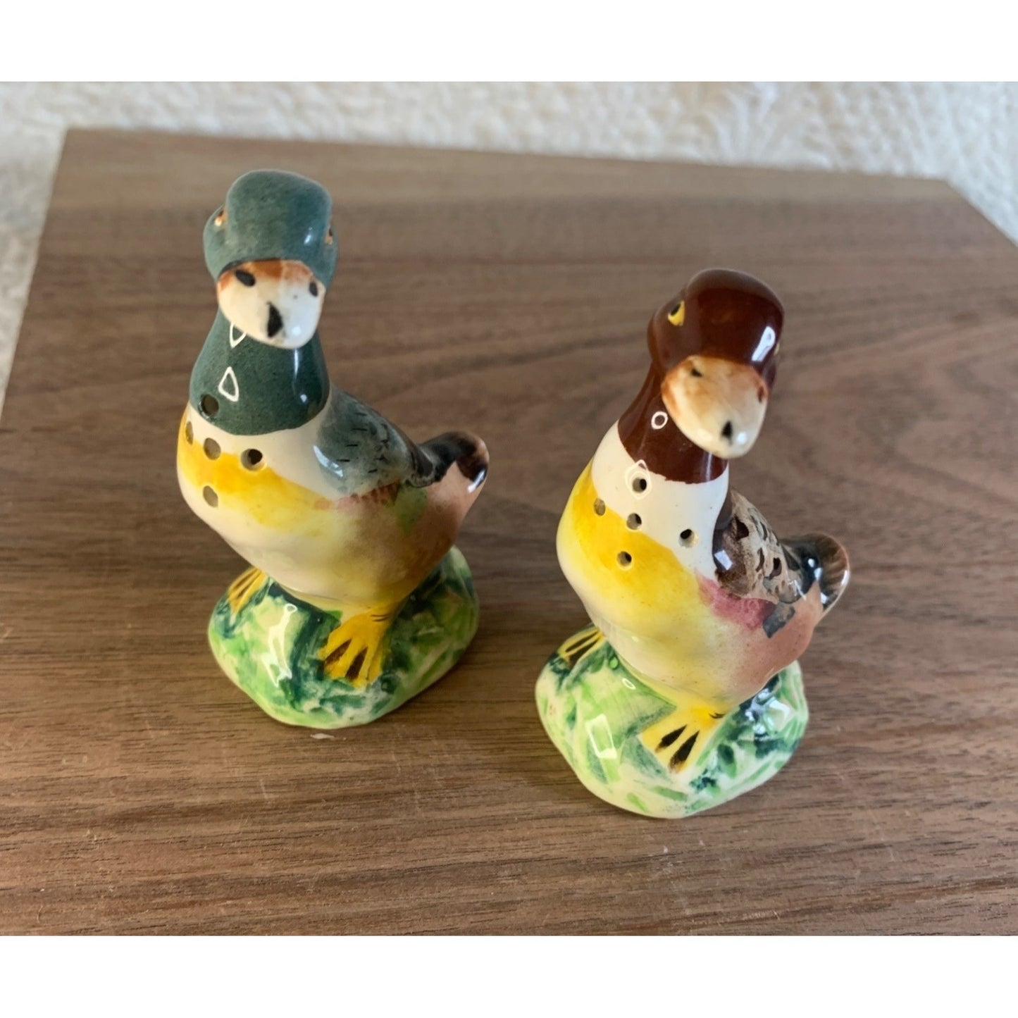 Vintage Mallard Duck Salt and Pepper S&P Shaker set