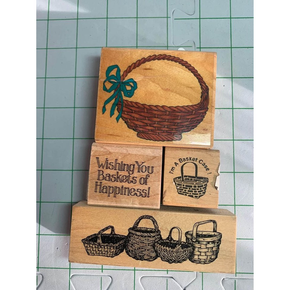 Baskets rubber stamp set #4
