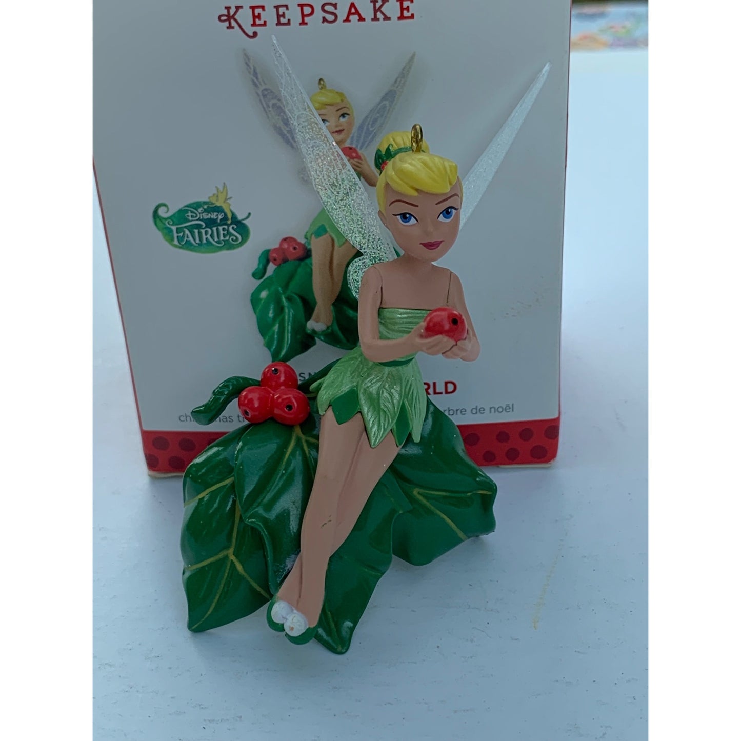 Hallmark Keepsake Ornament 2013 Tinker Bells World Disney Fairies Holly Leaves