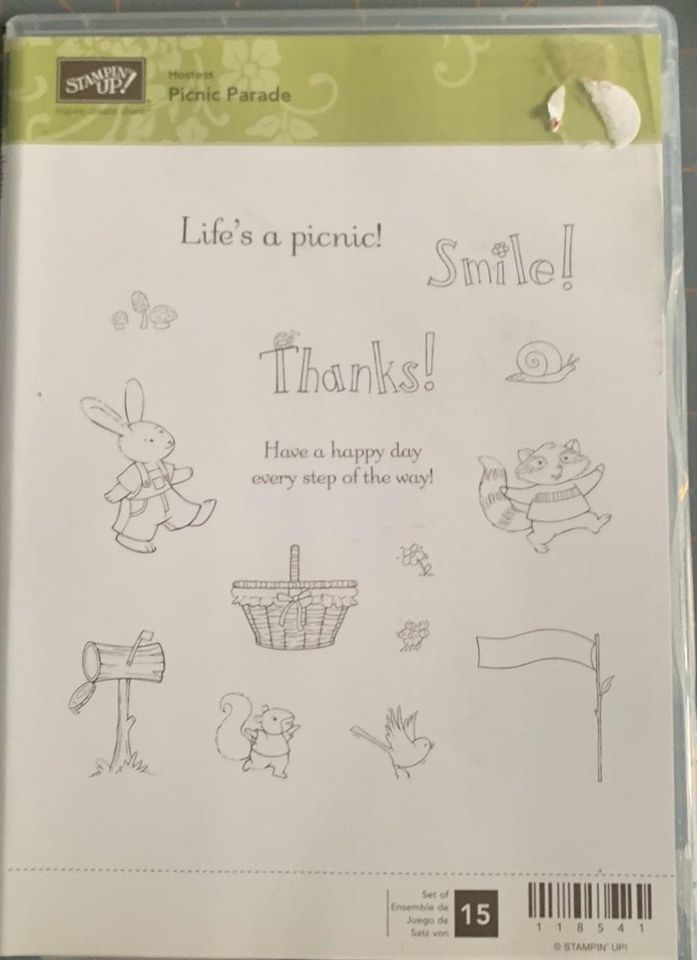 Stampin Up Picnic Parade Rubber Stamp Set