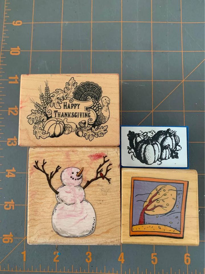 Fall rubber stamp set #4