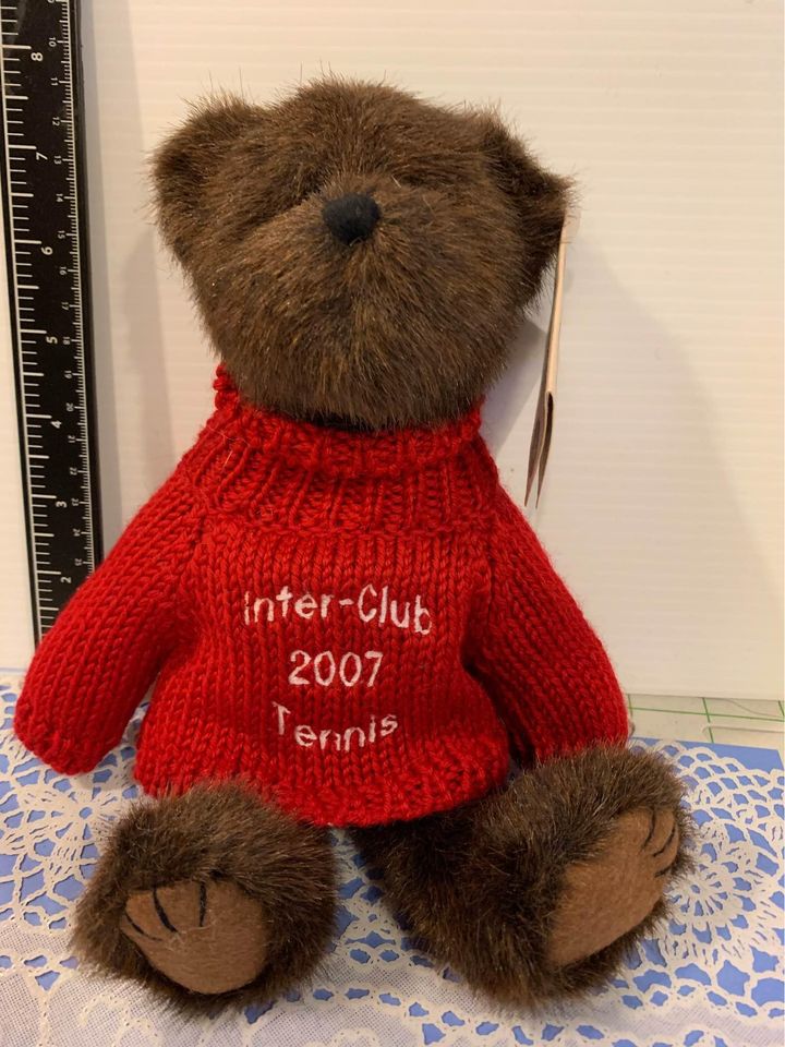 Boyds Inter Club Tennis Bear 9 inch tall