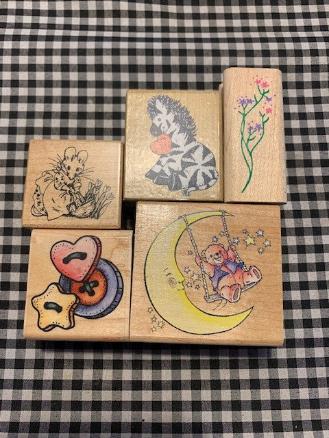 Baby animal rubber stamp set #22