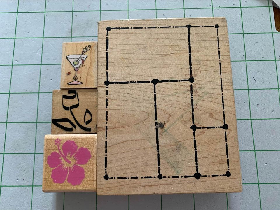 Grid Rubber Stamp Set #21