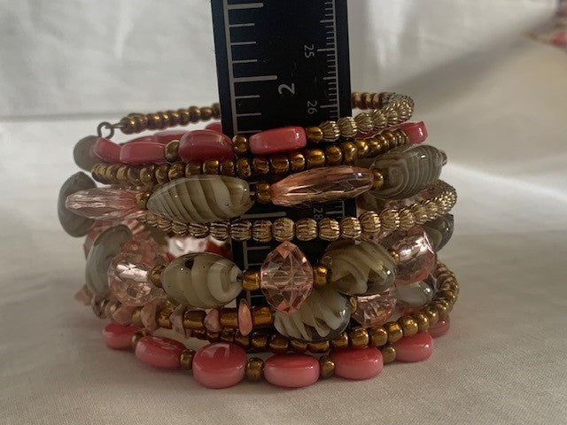 Pink & gray Wire bracelet