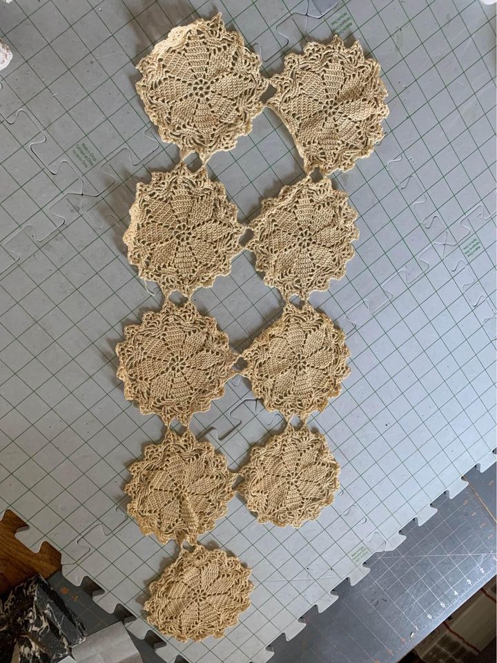 Vintage Hand Crocheted Doily #33a