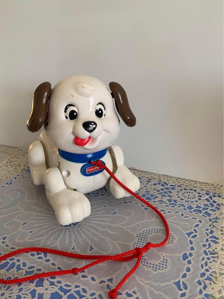 Vintage Fisher Price Barking Pull Along Puppy Toy