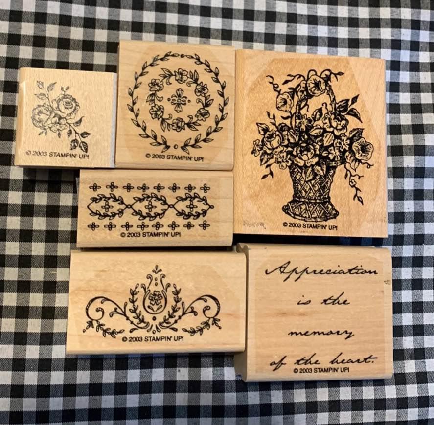 Stampin Up Memory Of The Heart Rubber Stamp Set