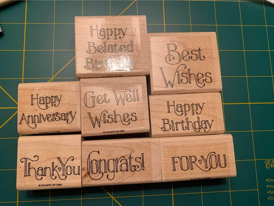 Stampin up Favorite Greetings Rubber Stamp Set