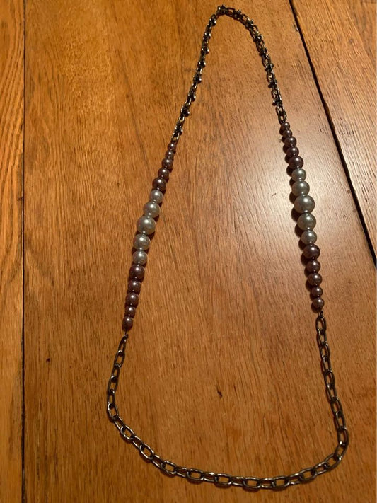 Black and Gray beaded necklace