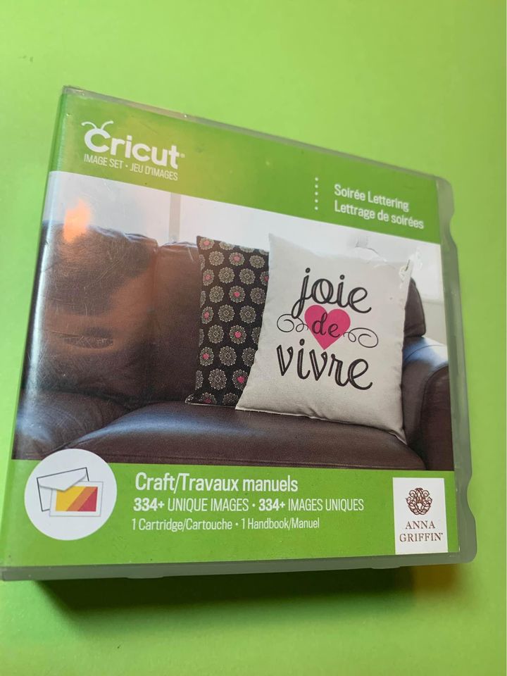 Cricut Soirée Lettering Cartridge and Booklet set with box