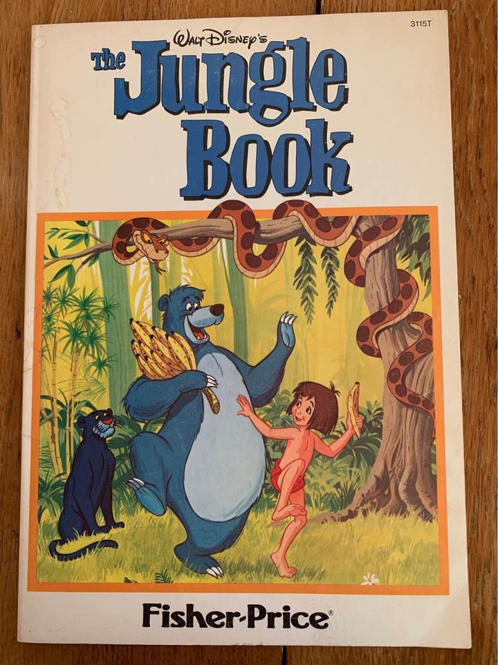 Vintage Disney Fisher Price The Jungle Book read along Book