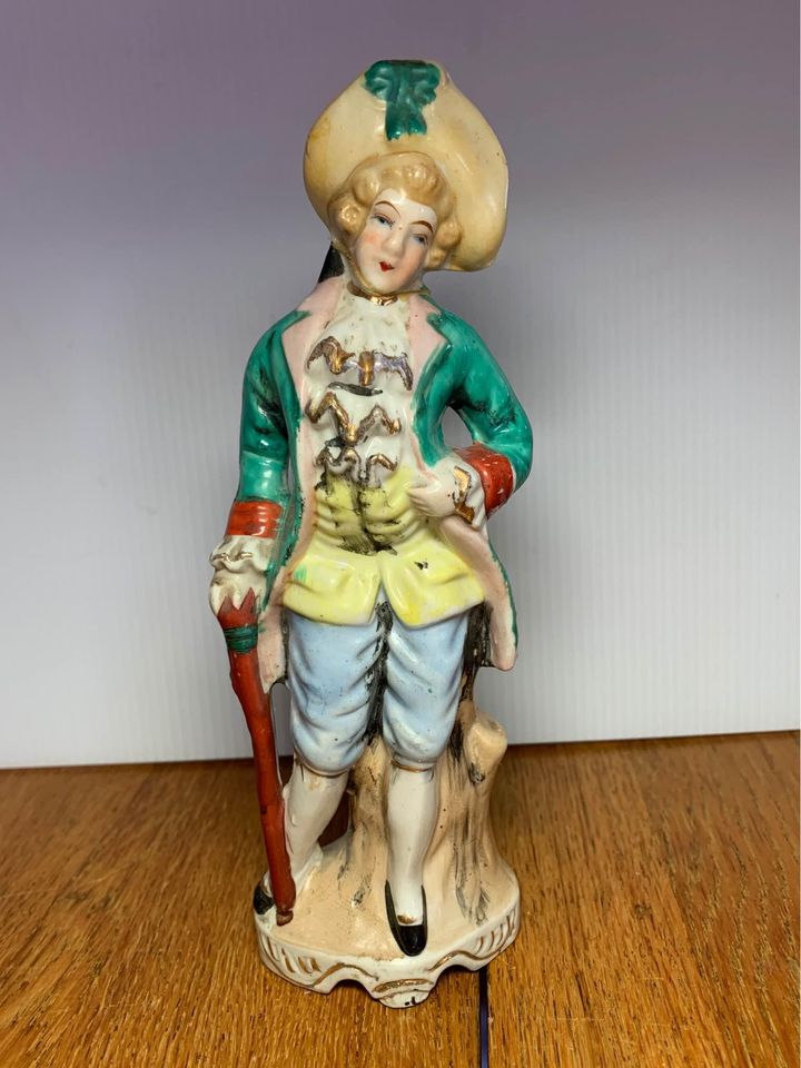 Vintage Handpainted Japan Victorian Man Figure 8 inch tall