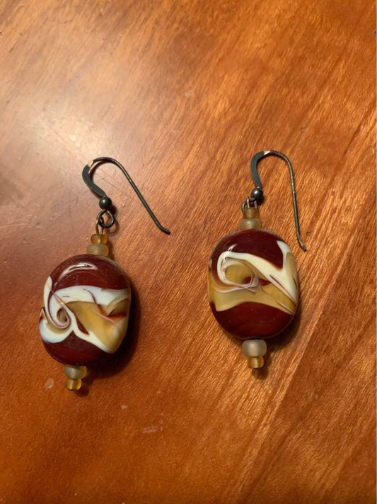 Handmade Lampwork bead earrings