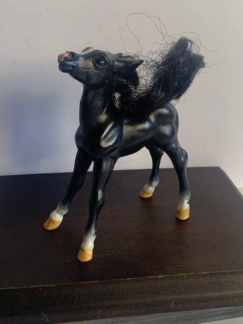 Breyers Reeves Black & white horse foal 4.5"