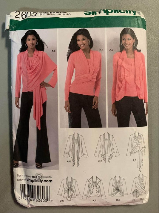 Simplicity Misses Blouse Pattern 2603 Sz M, L, XL - Uncut