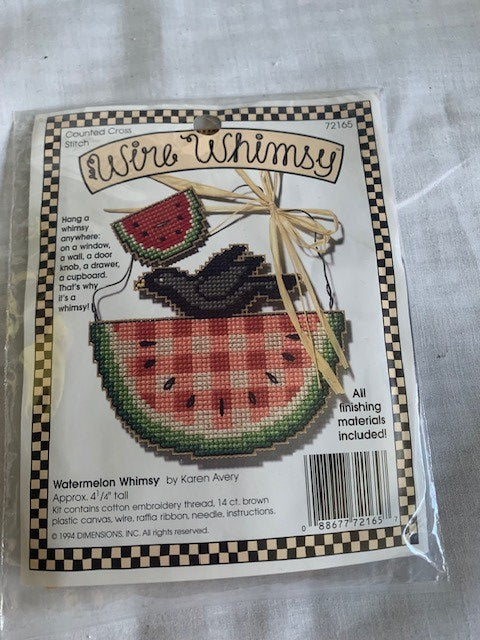 Wire Whimsy Watermelon Whimsy Counted Cross Stitch Kit - New